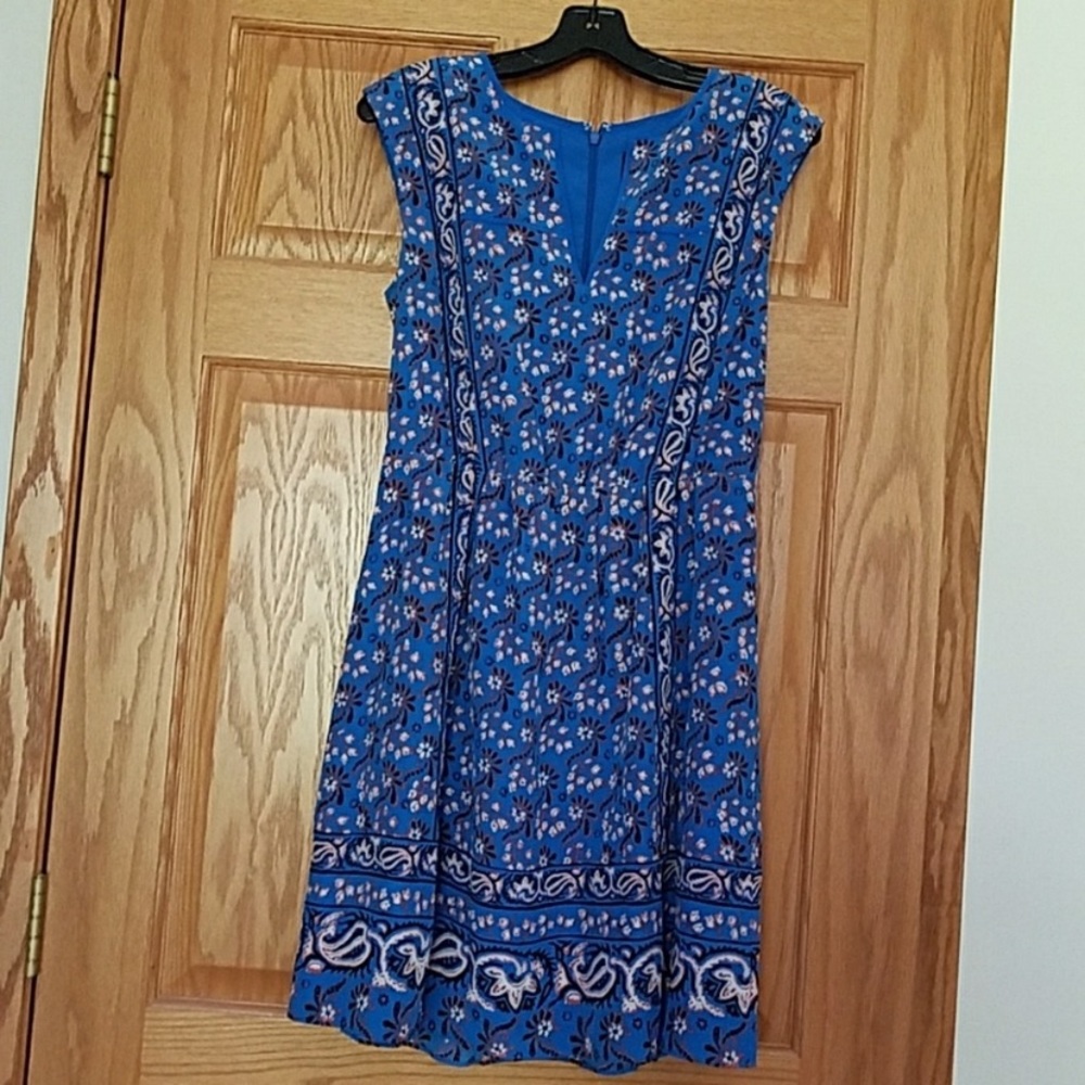 J. Crew Blue Floral Dress